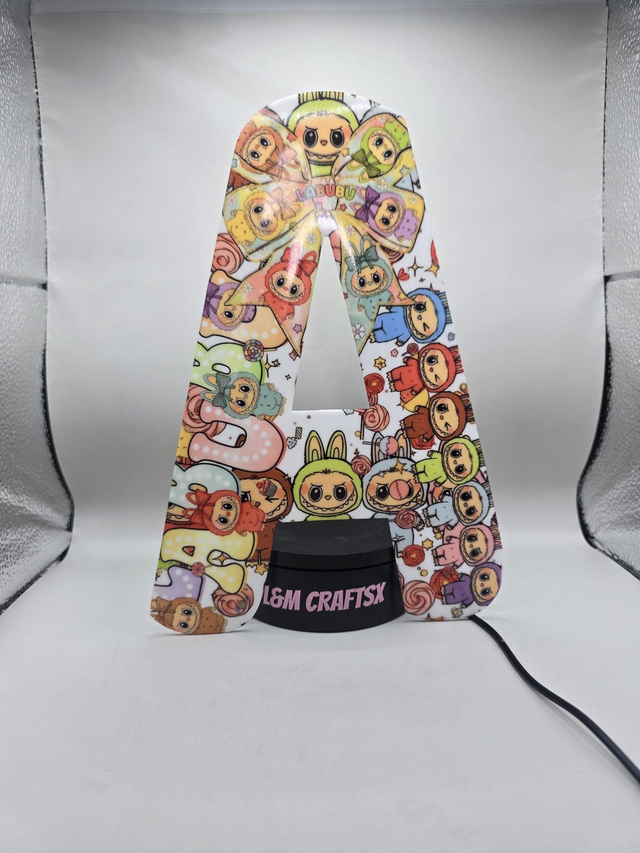 Acrylic labubu letter A 