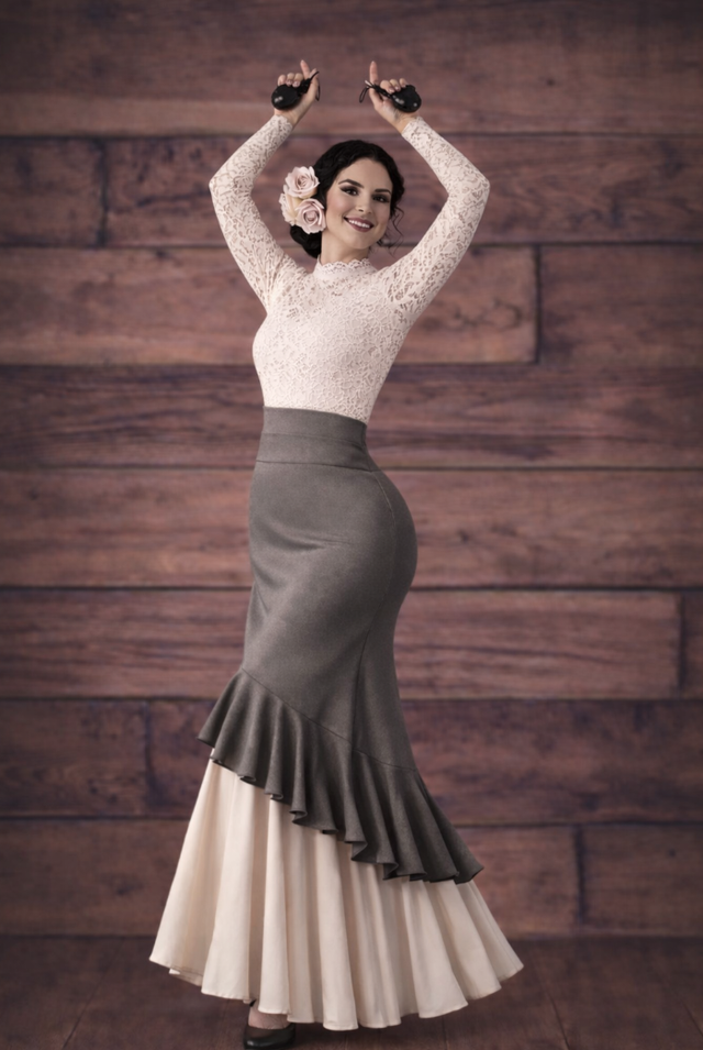 453 Taille XS Surjupe imitation cuir mordoré