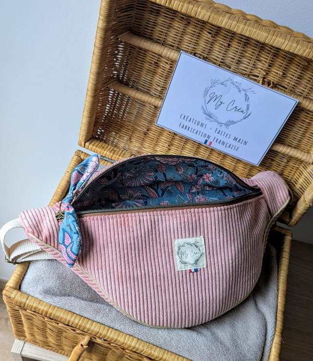 Sac banane en velours 
