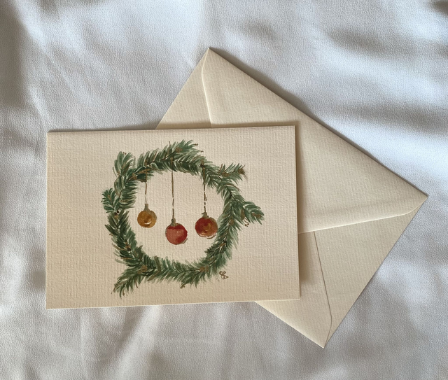 Doppelkarte - Weihnachtlicher Dreiklang