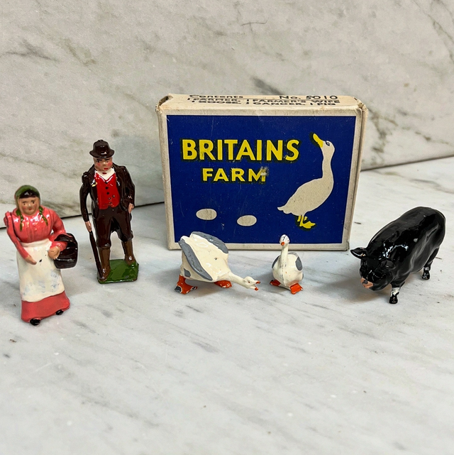 A New/ Old Stock Boxed Set Of Britains Farm Lead Toys 