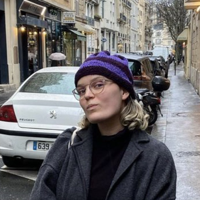 Striped Purple Donegal Wool cap