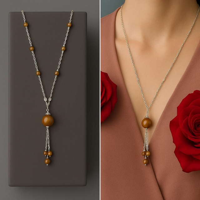 Sautoir Oeil de Tigre -- Protection et confiance en soi 