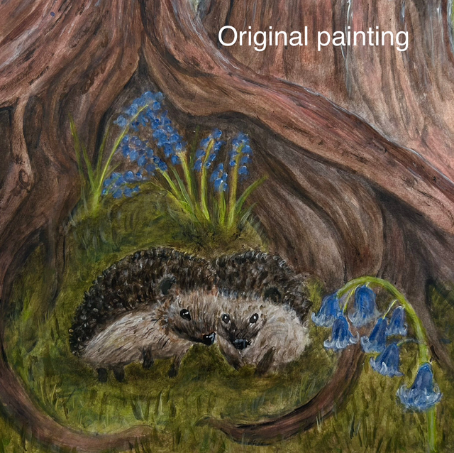 Art Print - Hedgehogs in Love 