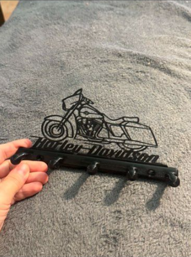 Porte-clés mural moto Harley – 5 crochets