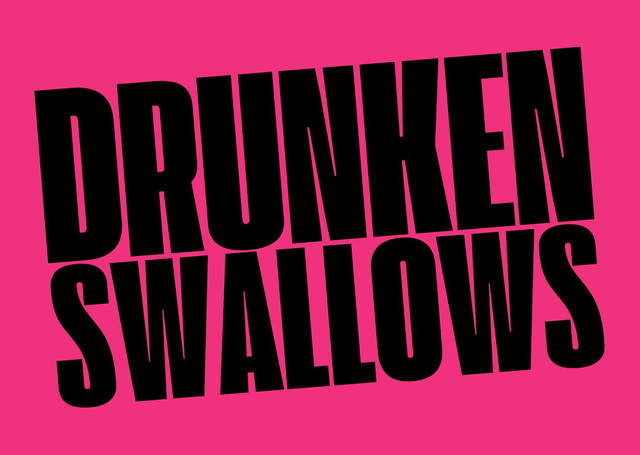 Pinker Drunken Swallows Aufkleber (5er Set)
