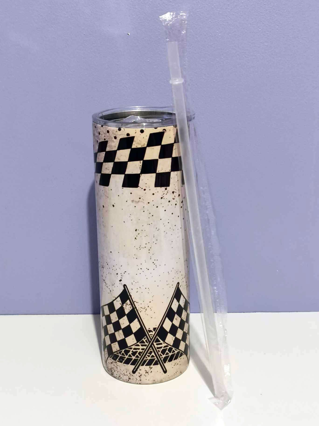 Tumbler modèle &quot;Drapeau de course&quot;