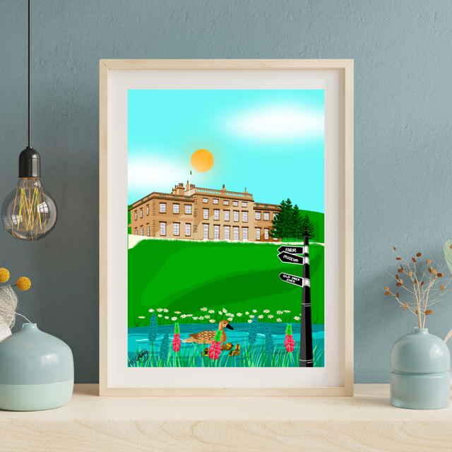 Cannon Hall (Barnsley) Art Print - Colourful Yorkshire Wall Art by UK Artist Marie Gregg