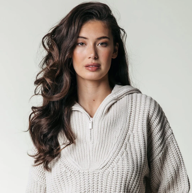 Yfke Knitwear Zip Pullover Fog Beige