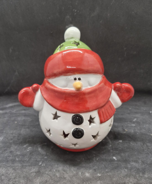 large snowman lantern