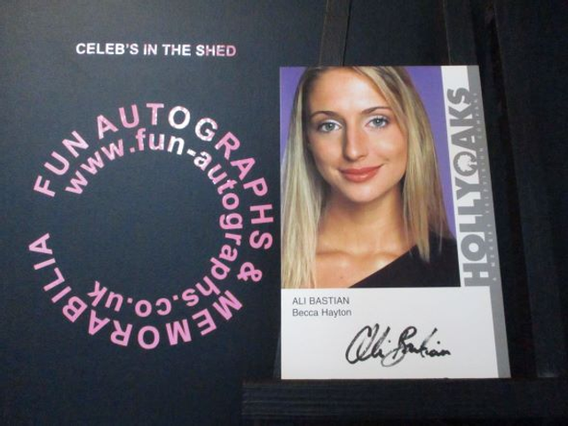 Ali Bastian (Becca Hayton) Original Pre-Print Hollyoaks 6x4 Cast Card