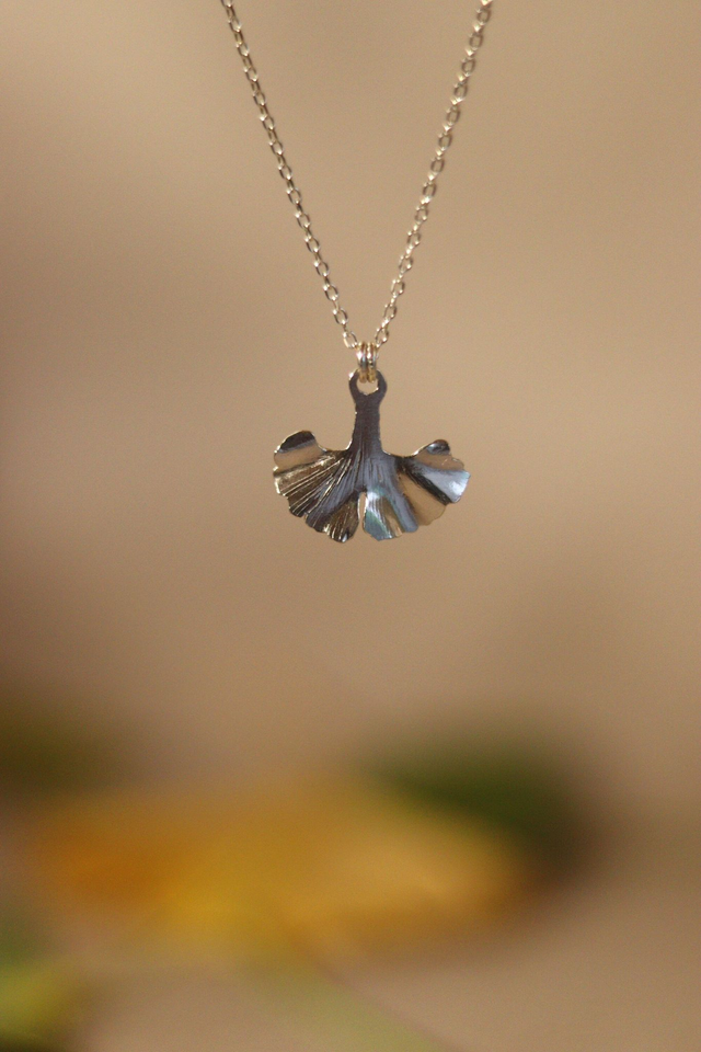 Collier Biloba argent