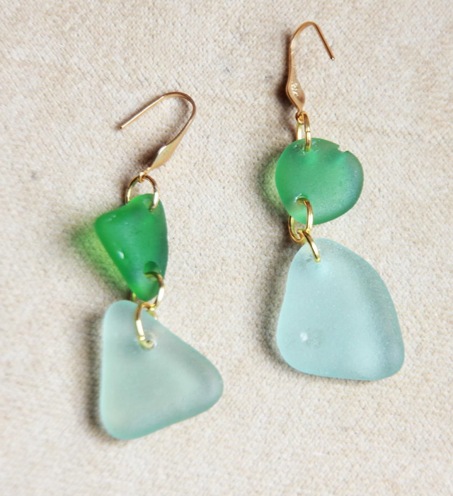 orecchini Sea Glass  2
