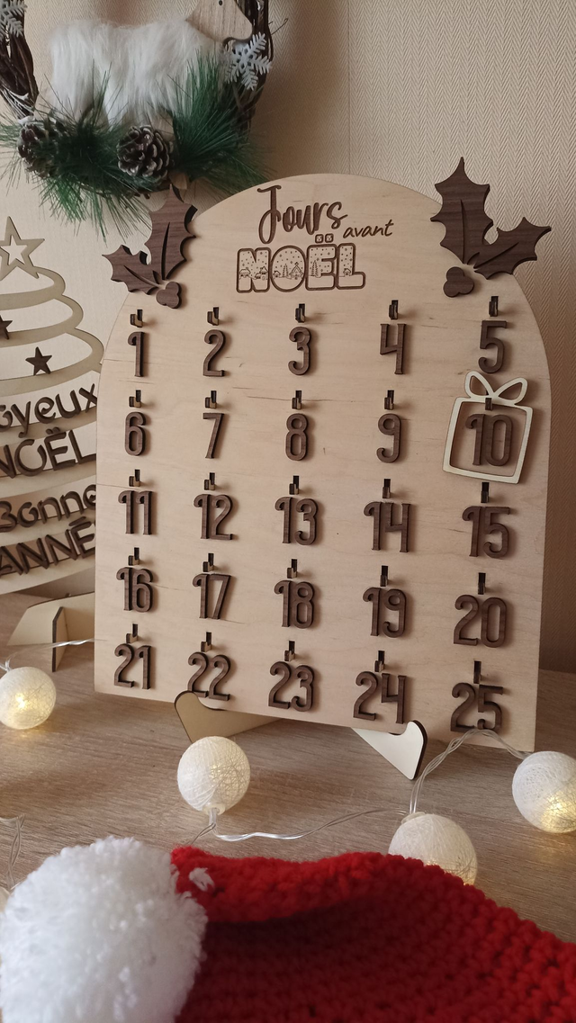 Calendrier de l&#039;avent perpétuel - Chiffres et cadeau