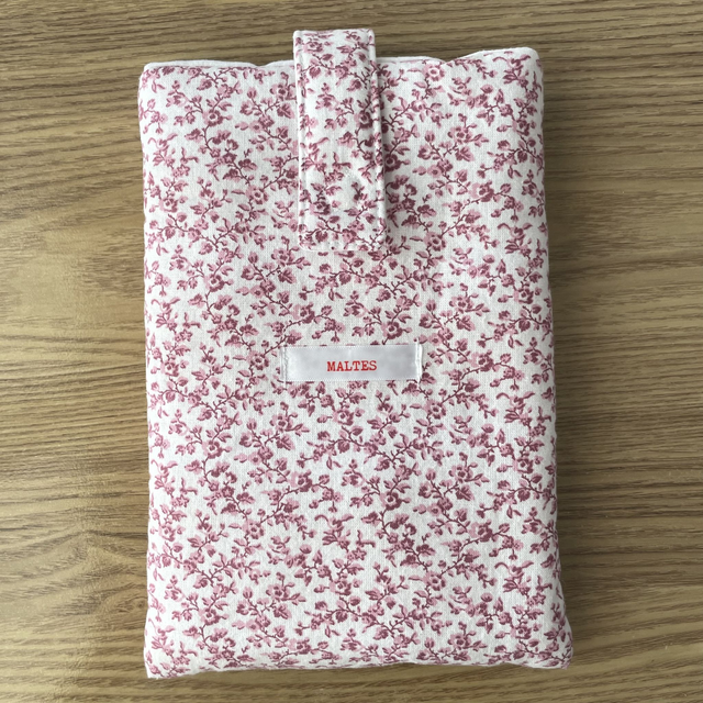 Housse de livre fleurs rose (poche)