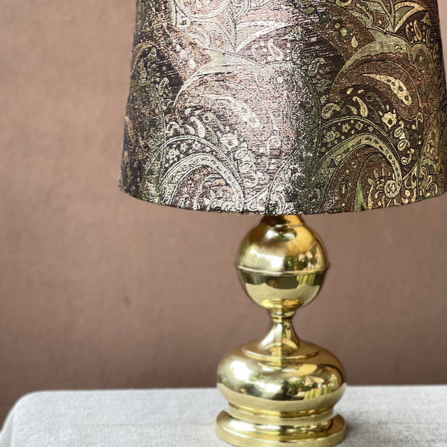 Textilschirm Seidenbrokat Unikat