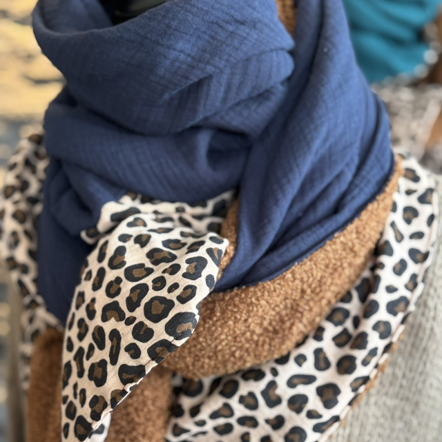 ÉCHARPE COCOON BLEUE NUIT 