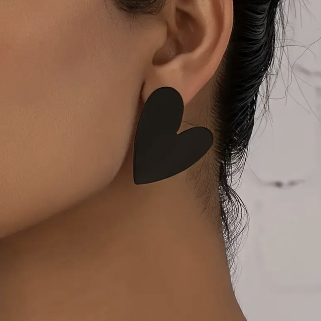 Oversized heart studs - multiple colours