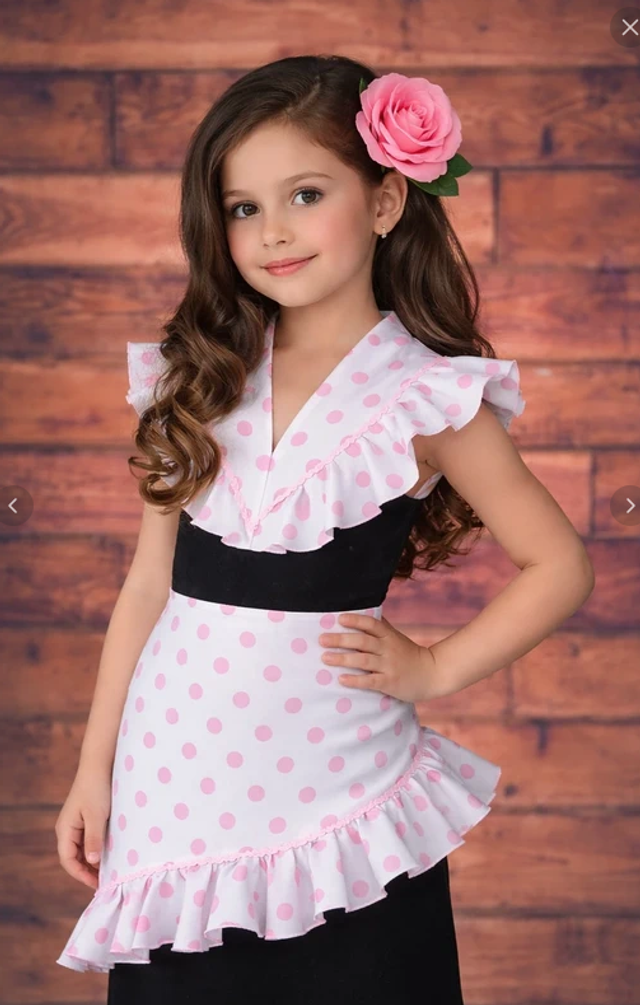 519 taille unique Ensemble chale tablier rose 