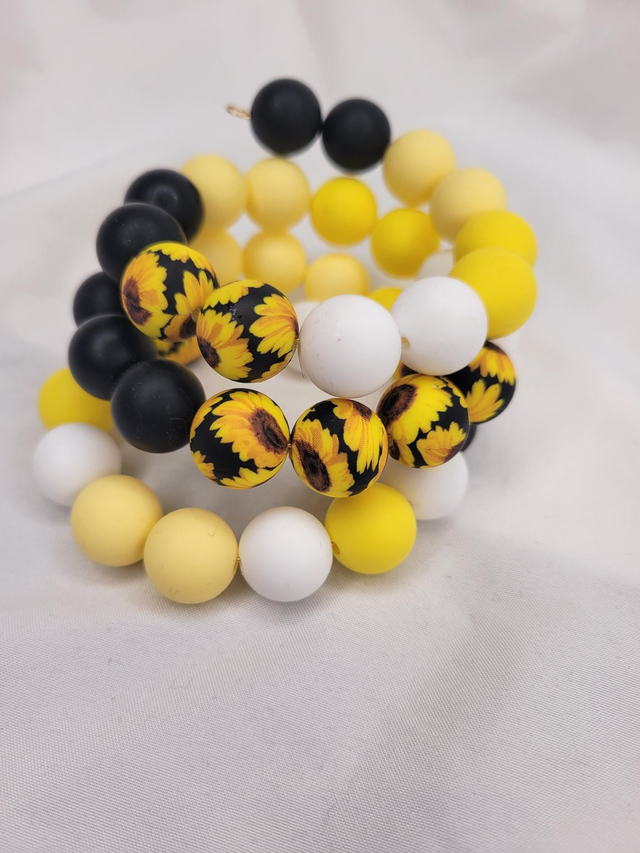 Sunflower wrap bracelet 