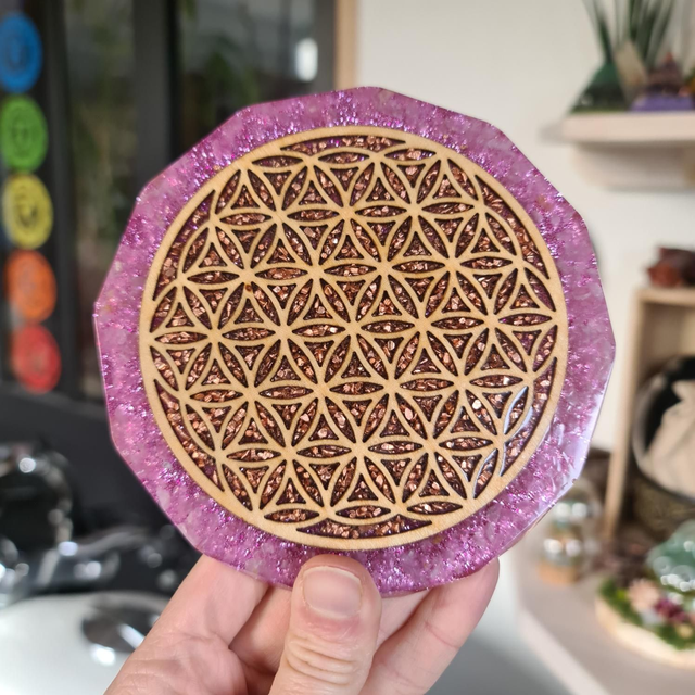 Fleur de vie Quartz rose 