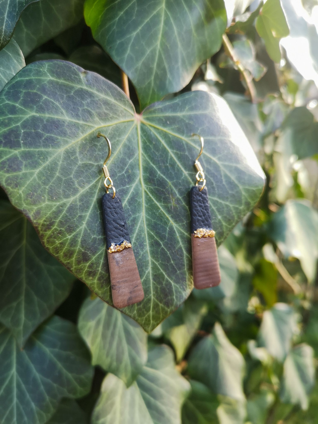 Collection Les Bois et Or - Boucles d&#039;oreilles Mahé