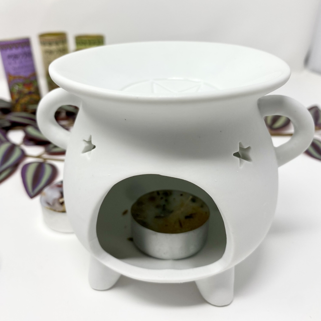 White Cauldron Oil Burner