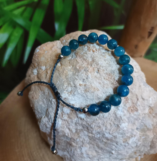 Bracelet en apatite bleue 