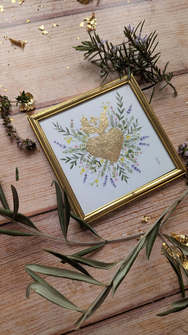 Mini ex-voto fleuris saint Chrême 