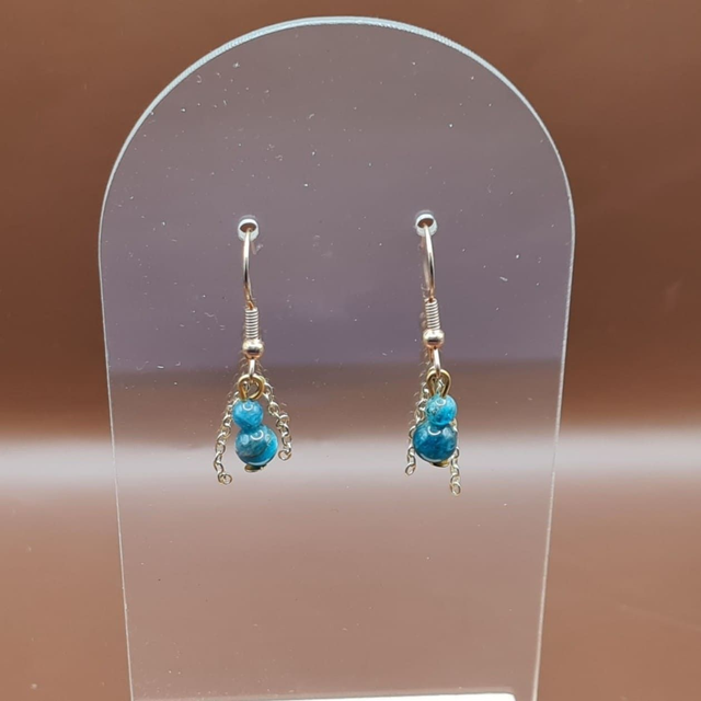 Crochets Apatite bleue