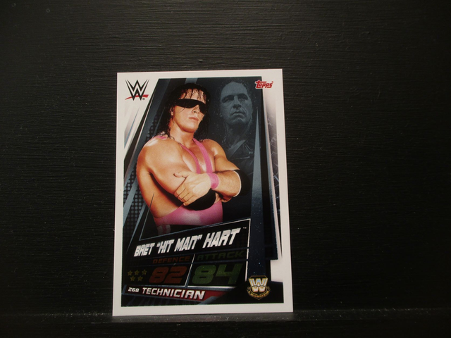 Bret "Hit Man" Hart - Stars Of The Show Slam Attax Universe Original Trading Card #268