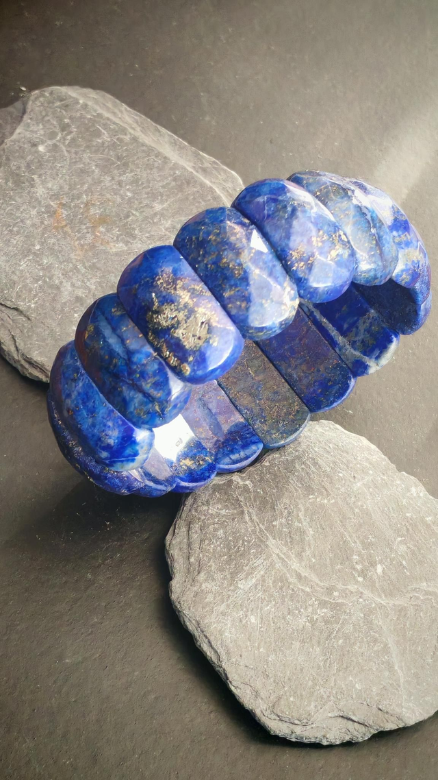 Bracelet plaquette lapis lazuli