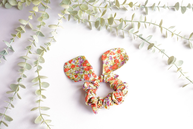 Summer Bunny Ears Scrunchie
