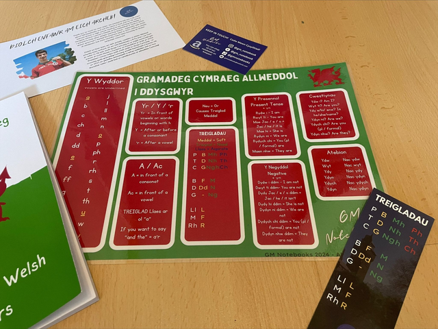 Learner's Bundle (Grammar Mat + Treigladau Bookmark + Learner's Notebook)