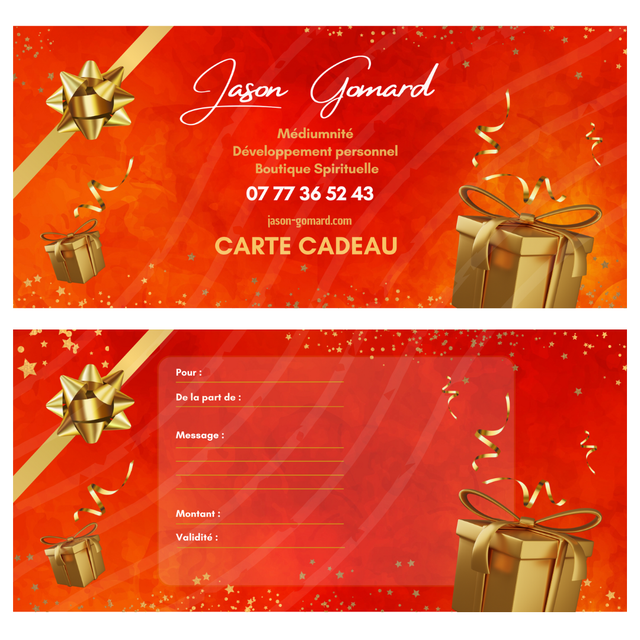 Carte Cadeau ~ Consultation ou Boutique