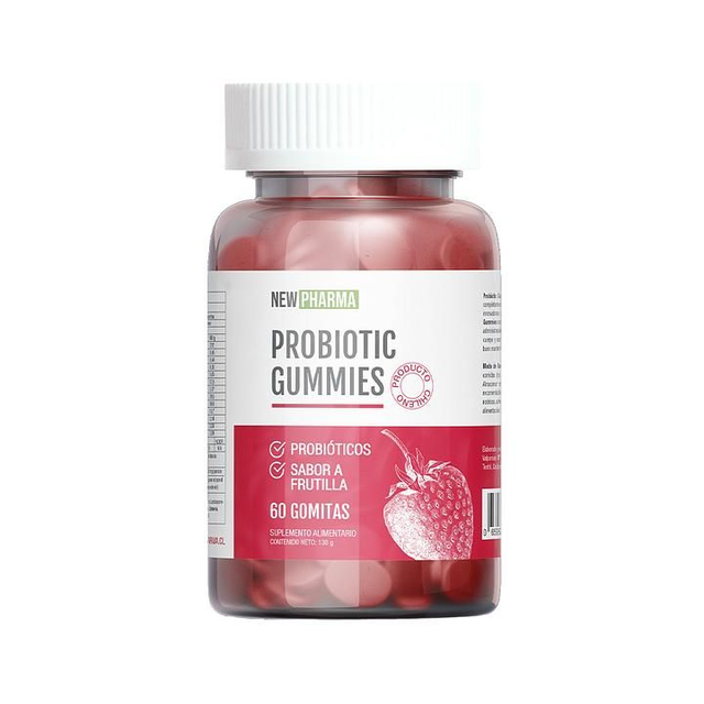Probióticos Newpharma Gomitas Frutilla 60 Unidades – Salud Intestinal e Inmunidad