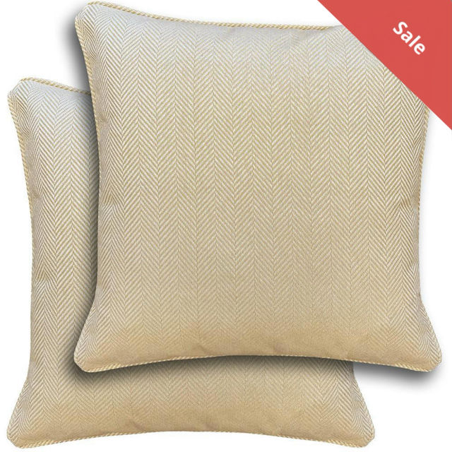 Enhanced Living Pair of Chester Natural Cushion Covers - Cases Only