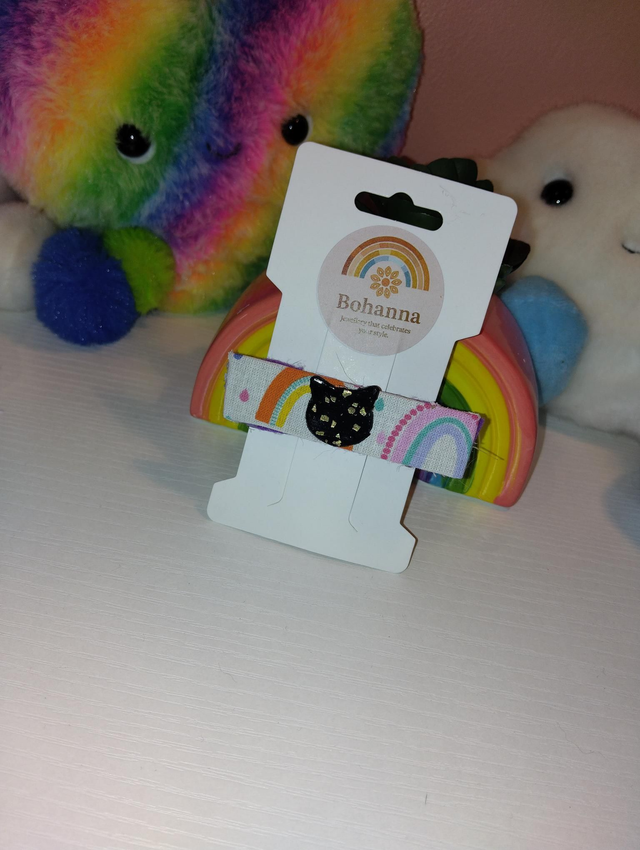 Rainbow cat hair clip 