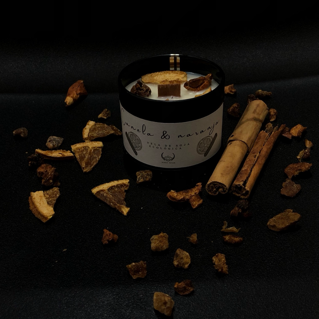 LATA NEGRA CANELA Y NARANJA