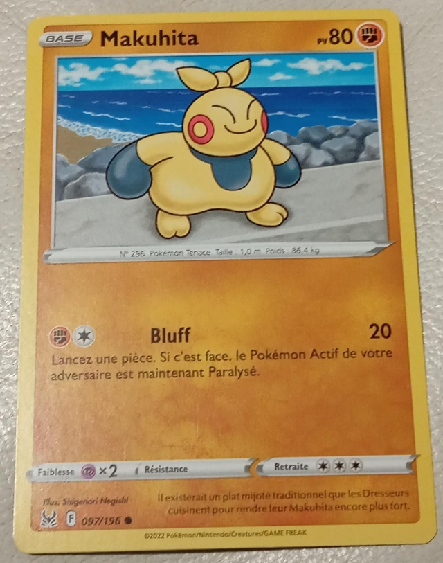 Carte pokémon Makuhita 