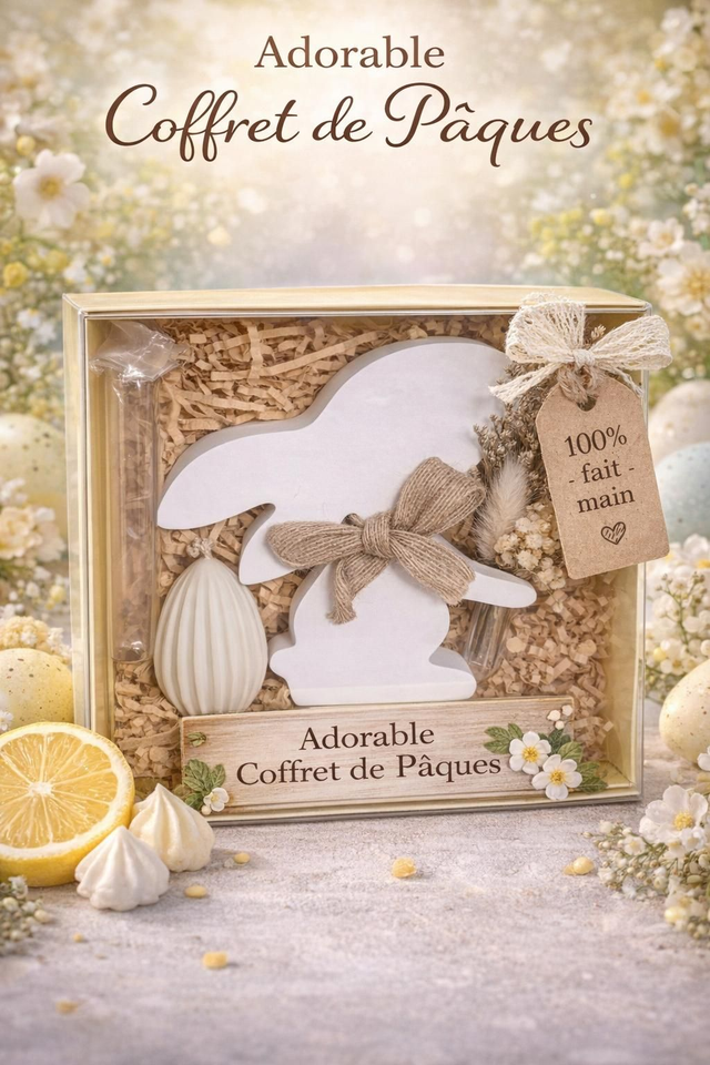 Coffret mon lapin. Oeuf senteur citron meringuée 