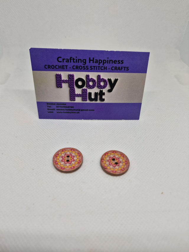 Vintage Style Buttons (6) 2cm