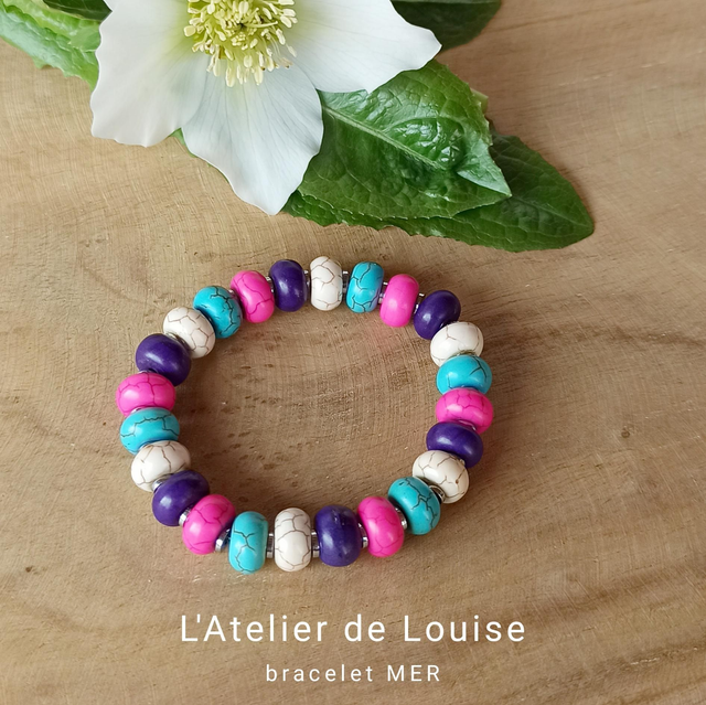 MER Bracelet    💕🔵⬜💜