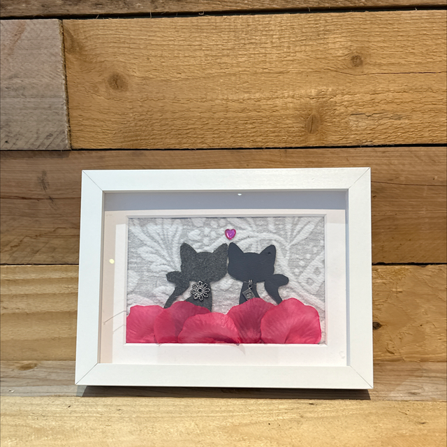 Two Cats Fabric Frame 