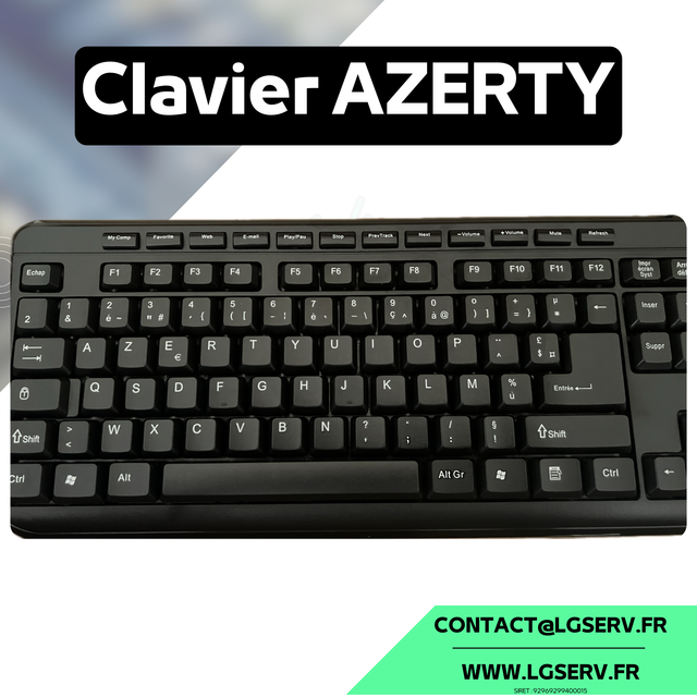 Clavier AZERTY filaire neuf avec pavé numérique