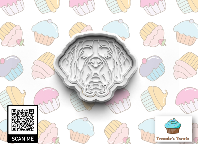Saint Bernard Head Fondant/cookie stamp with cutter