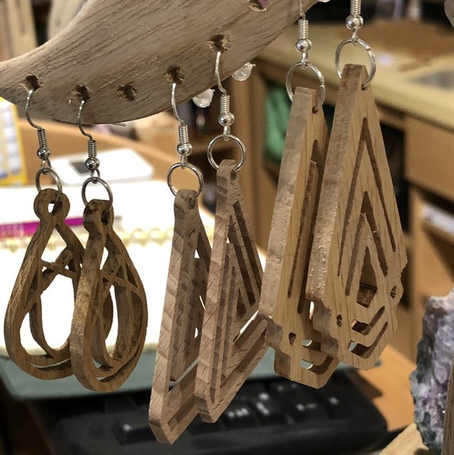 Boucles d oreille en bois