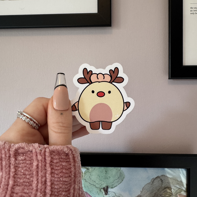 Peachlet Reindeer Sticker