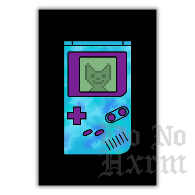 Console Cat Art Print (6x4)