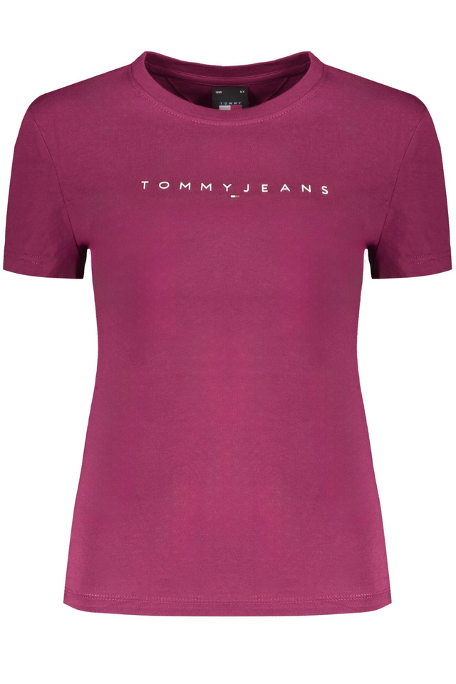 TOMMY HILFIGER T-SHIRT MANICHE CORTE DONNA VIOLA